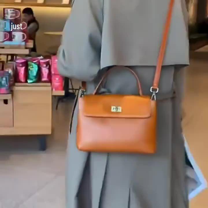 Frühling/Sommer 2025 Damen Handtasche aus Vollnarben-Rindsleder - Großes Fassungsvermögen, vielseitig & modisch.