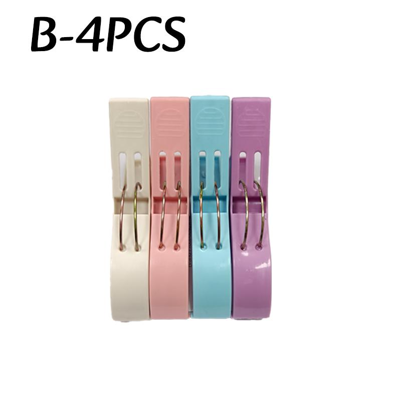 4-20pc Plastic Beach Towel Clips Windproof Clothes Pins Color Pegs Bed Sheet Clips Drying Racks Retaining Clip Home Organization
