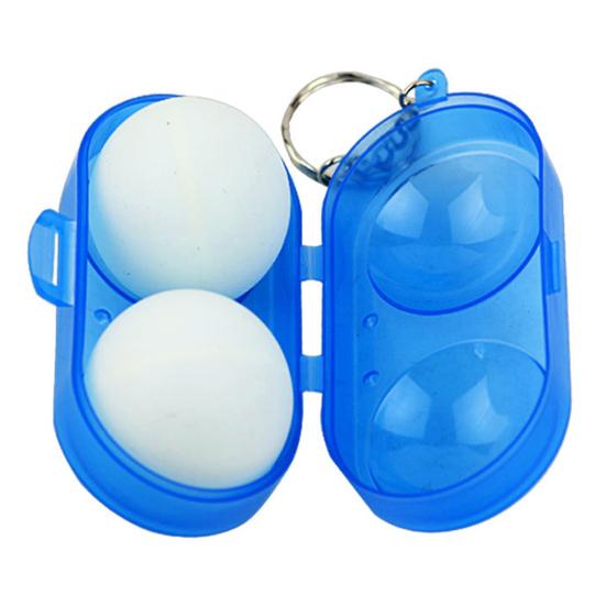 Plastic Ping Pong Box Buckle Closure 2 Balls Containable Anti Corrosion Table Tennis