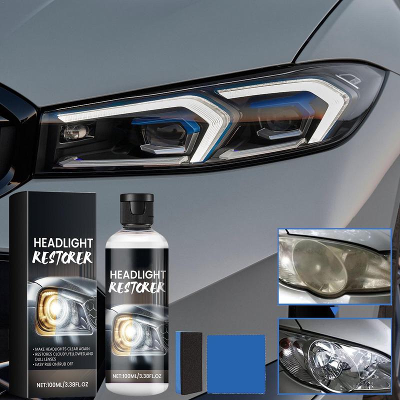 Scheinwerfer-Reparaturflüssigkeit für Auto-Detailing, 100 ml, für Scheinwerfer, Kratzer im Autoglas