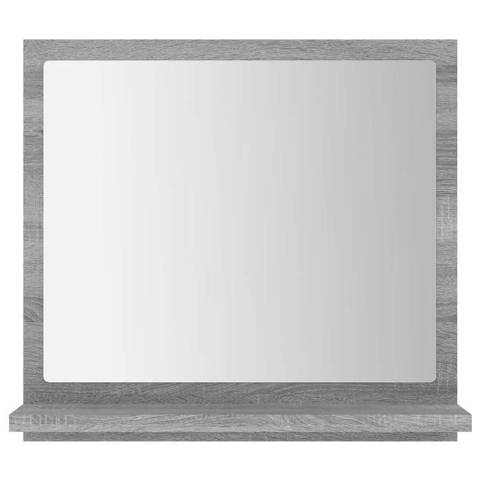 VidaXL Wall-Mounted Bathroom Mirror Vanity Mirror Makeup Mirror Bathroom Interior Sonoma Grey 815634