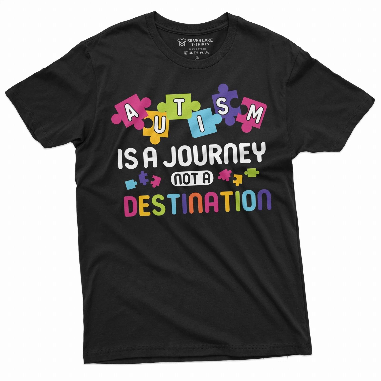 Men s Autism Awareness Tee T-shirt Autism is a Journey not a destination Tee XXL
