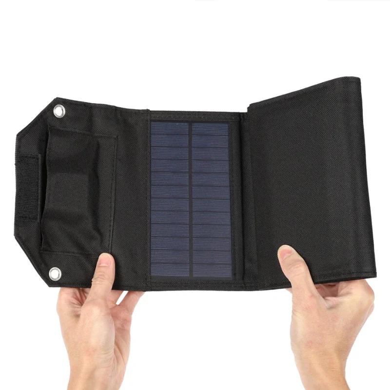 Składany Panel Słoneczny 4W 8W 12W 10W 16W 5V USB Przenośna Składana Torba Ładowarka Baterii do Telefonu Kemping Zewnętrzny Wodoodporny Power Bank