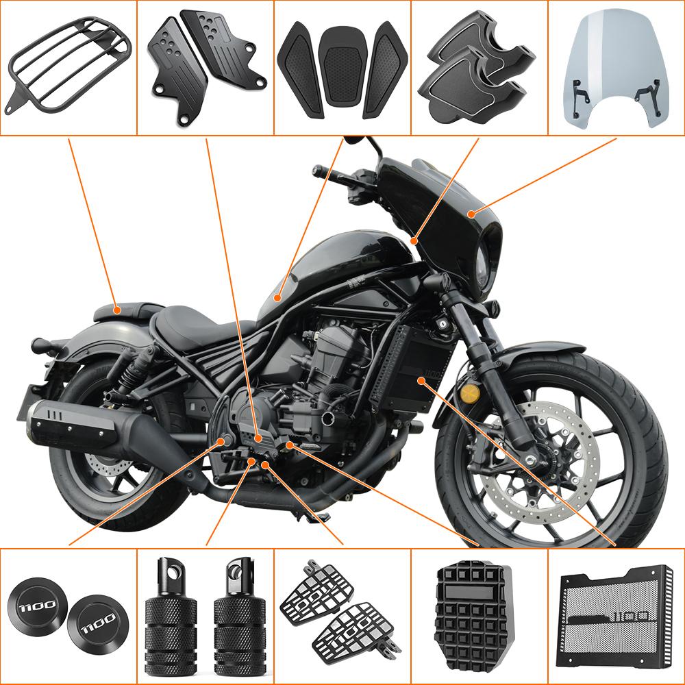 Motorcycle Tool Bags Tank Pad Rear Rack Decorative Cover For Honda Rebel CMX 1100 CMX1100 Rebel1100 2021-2026 Accessories 2025