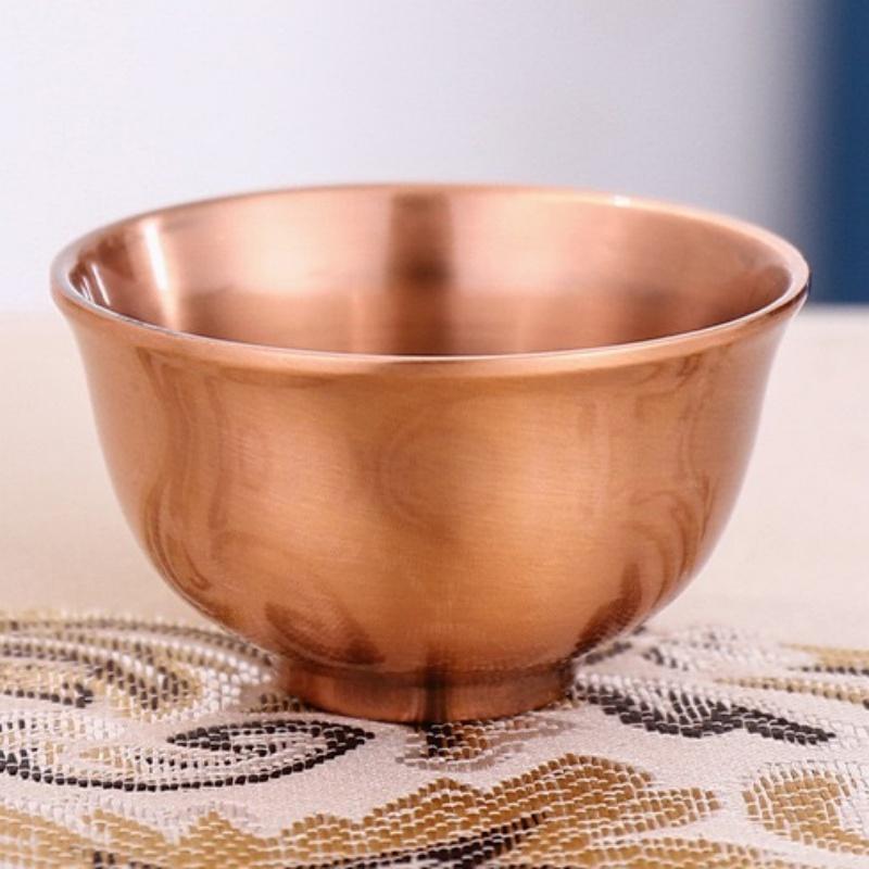 Brass Liqueur Shot Glass Creative Wedding Mini Wine Cup Copper Milk Tea Cups Bronze Golden Buddhist Bowl Home's Gift Decorative