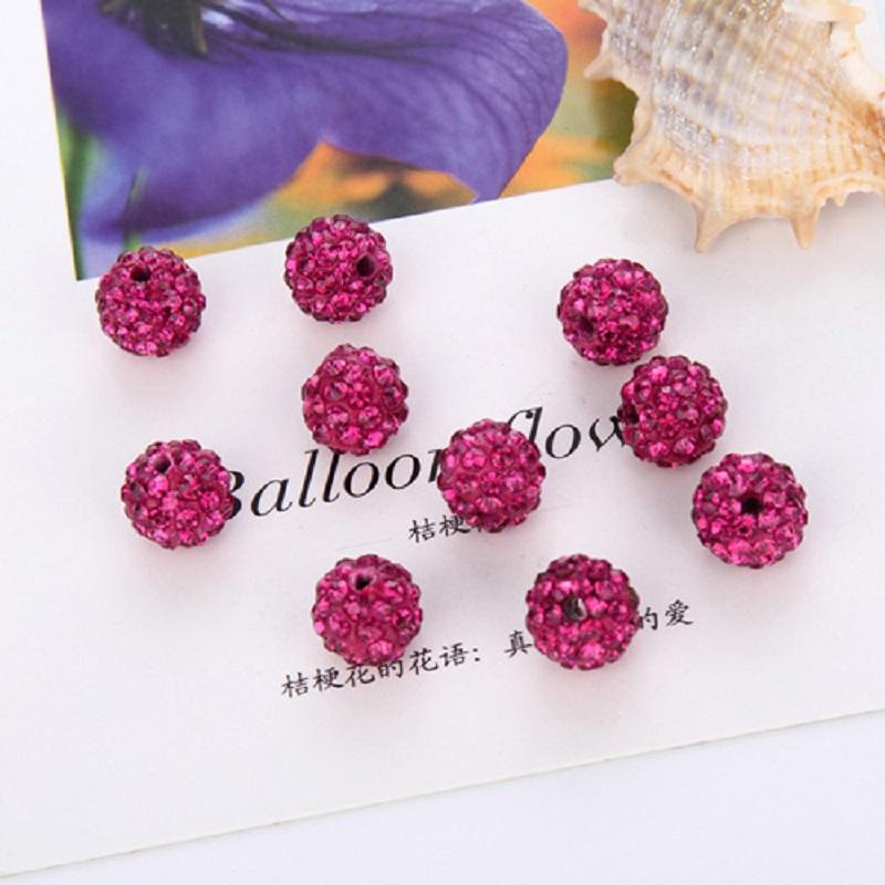 Großhandel Schmuckherstellung 8 10mm Lose Perlen Anhänger Disco Runde Kugel Halskette Armband 5/10 Stück Kristallperlen