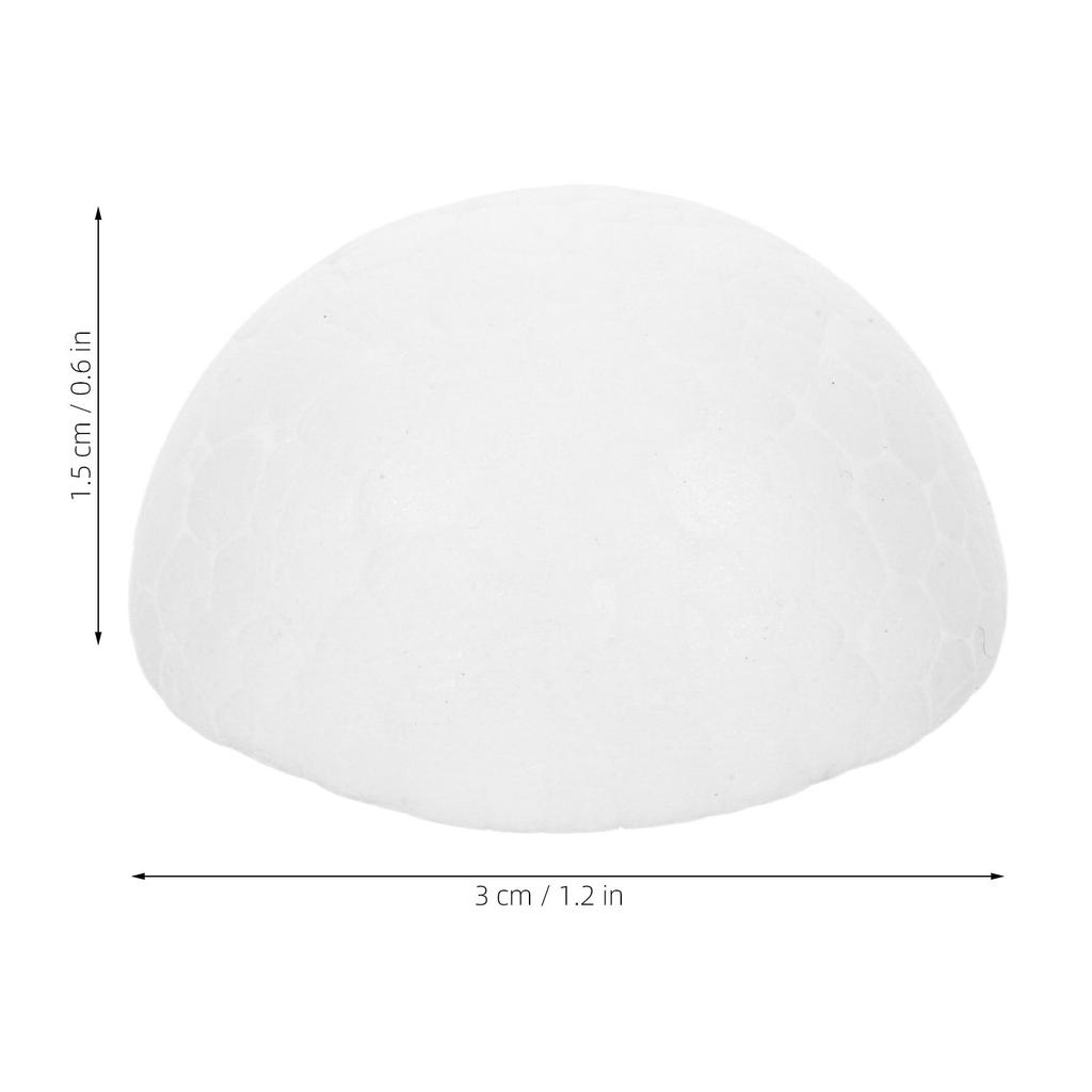 200Pcs Foam Semicircle Balls White DIY Craft Material Christmas Decoration Floral Foam Children Painting Flower Arrangement
