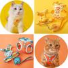 Universal pet traction for cats and dogs Essential cat supplies for walking pets on the chest and back Cute cartoon leash pet supplies