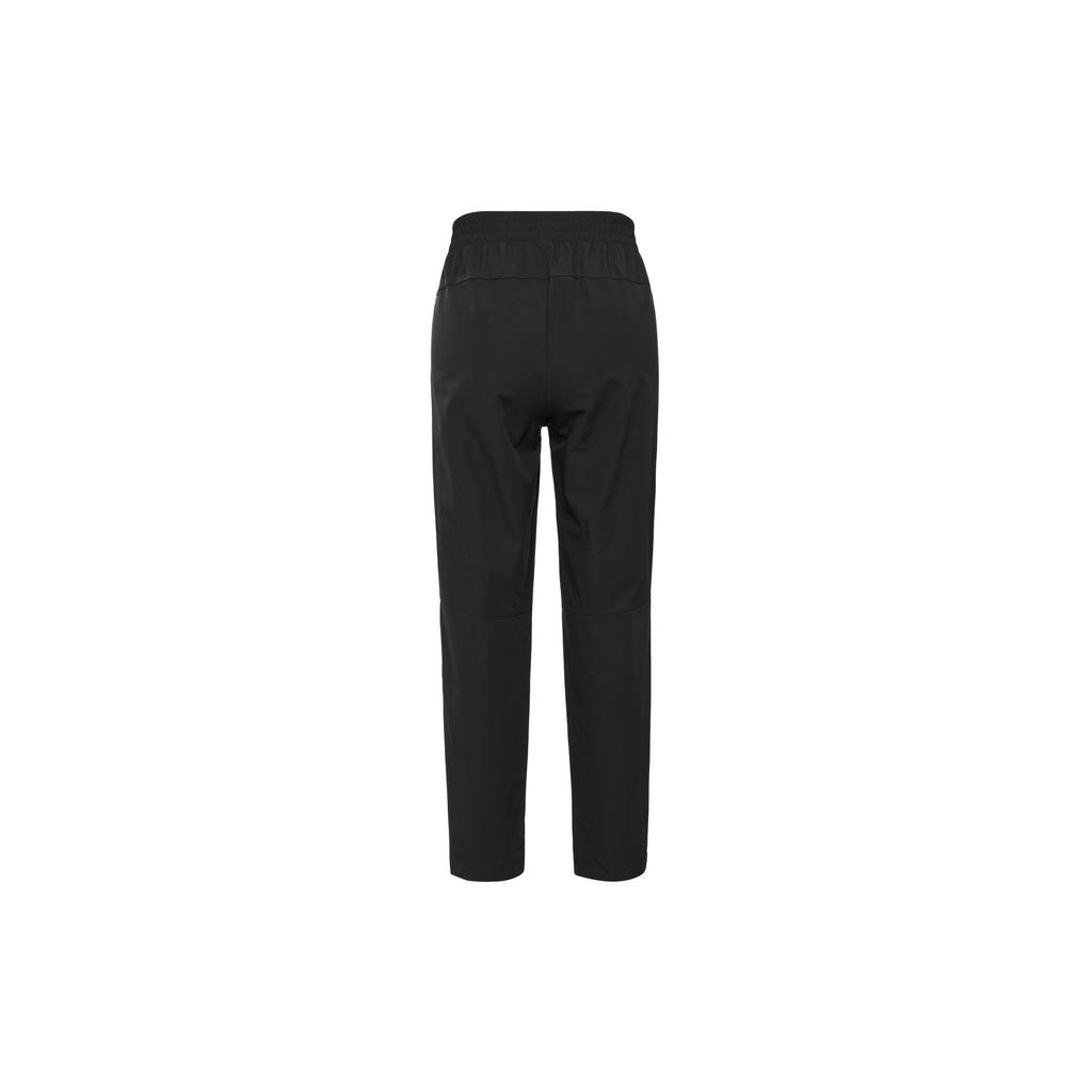 Anta Running Series Solid Color Logo Mid-Rise Straight Leg Nine-Point Casual Pants Women Bottoms Black 162335501-1