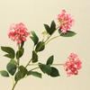 Simulation Flower 3 Head Crape Myrtle Flower Wedding Home Living Room Decoration Fake Flower Bouquet Road Lead Flower Row Props Soft Outfit