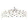 Xiao Ming Pearl & Rhinestone Bridal Crown - Korean Style Wedding Headdress Jewelry