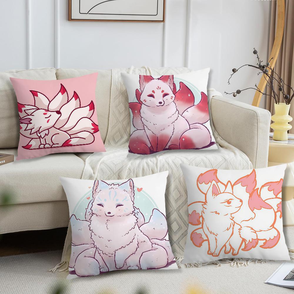 Japanese Kitsune FoxS cushion cover For Pillow Printing Sofa Decoration Home Car Room Coffee Shop Office Nordic Simplicity