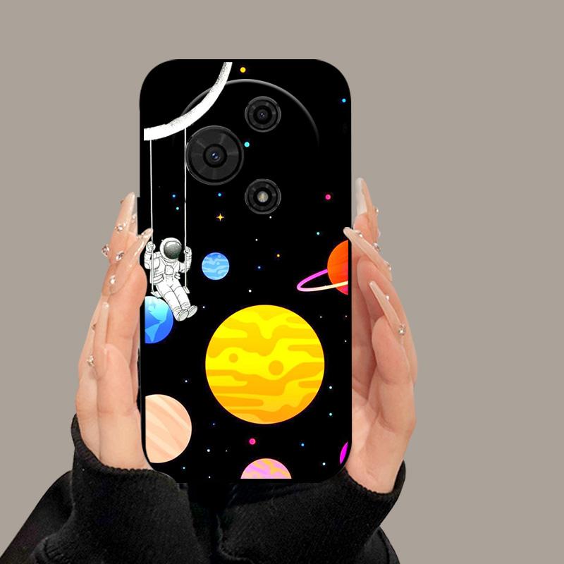 For TCL 605 T517D Case Cute Cartoon Painted Soft Silicone Cover for TCL 60 SE TCL605 60SE Luxury Shockproof Bumper Fundas Cases