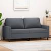 Vidaxl 2-Seater Sofa, Dark Grey, 140 Cm, Upholstered In Velvet