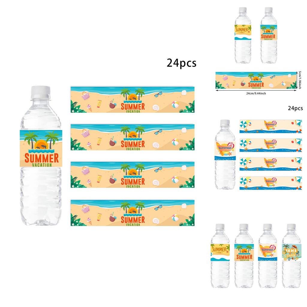 Sommer Ozean Party Flaschenaufkleber mit Strandthema für Veranstaltungen und Feiern