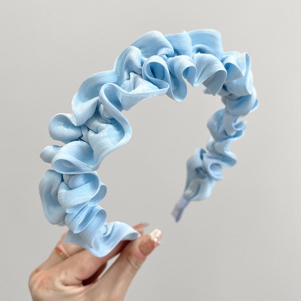 Summer Colorflu Satin Scrunchies Hairband Headband Adult Hair Accessories Hair Jewley