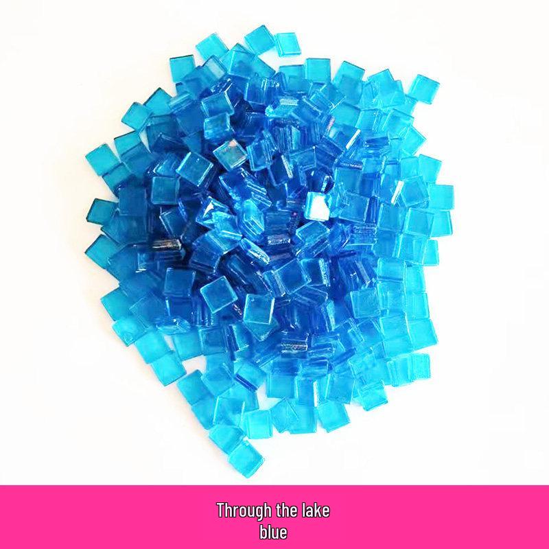 260 Stück 1 cm Transparente Eisjade Mosaik Glasperlen für DIY Kerzenhalter Basteln