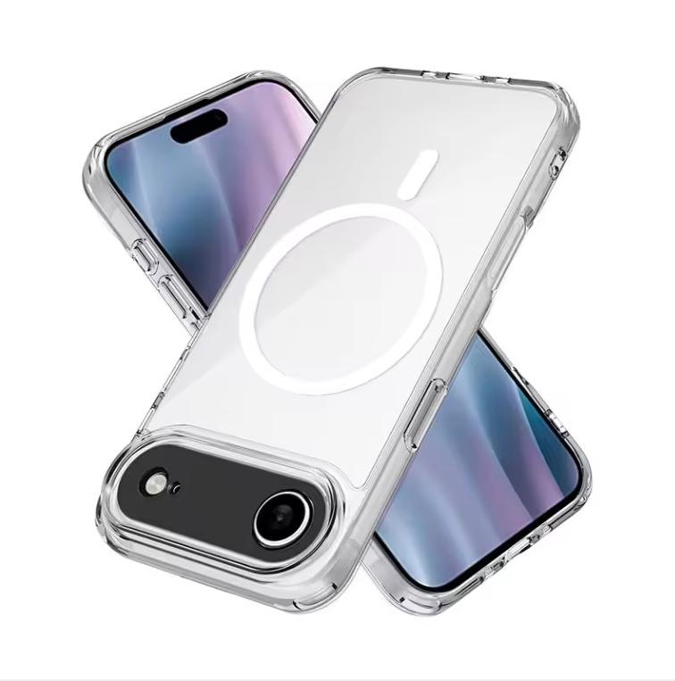 2025 Genomskinligt Akrylskal för iPhone 17 Air 17 Pro Max Magnetiskt för Magsafe Trådlös Laddning Genomskinligt PC-skydd för iPhone 17pro
