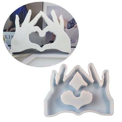 Hand Heart Gesture Silicones Molds for Making Tealight Holder Decorations Festival Gift Baking Fondant Decorations