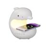 Luz Noturna de Carregamento Sem Fio Golfinho Fofo Humor Iluminação Ambiente Colorida Alto-falante Bluetooth Lâmpada de Mesa de Cabeceira para Quarto