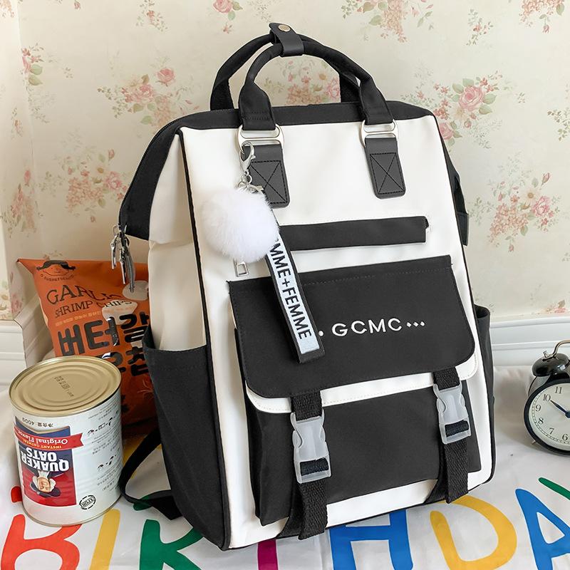 

Детский Рюкзак для Девочек Начальной Школы с Цветными Блоками, Ручной, для Девочек-Учениц Средней Школы