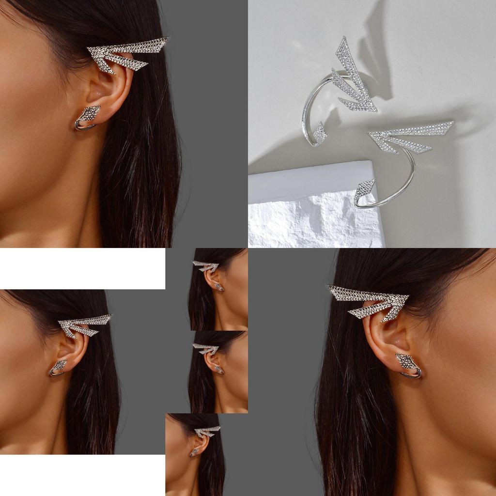 Custom Punk Rock Alloy Earrings For Women Geometric Cuff Jewelry Trend