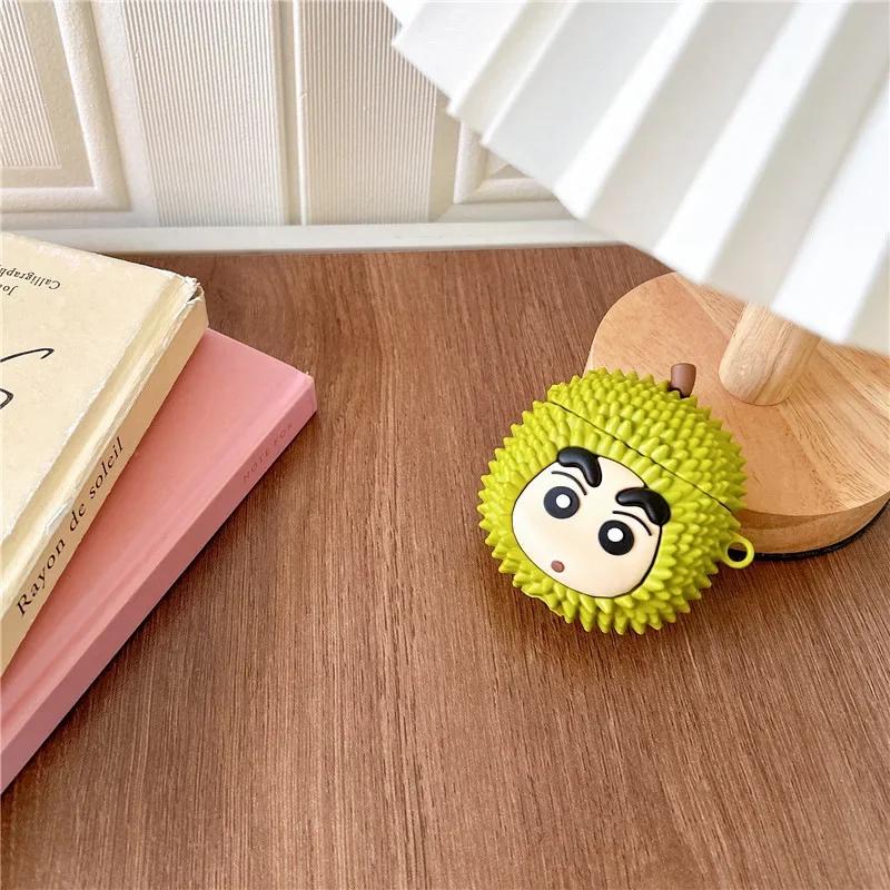 For Airpods Pro 2nd Generation Case,Cute 3D Cartoon Durian Boy Case For Airpods 1/2 Case,Soft Silicone Earphone Cover For Boys