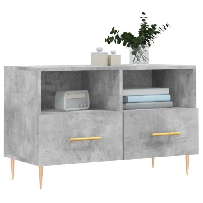 VidaXL TV Stand Concrete Grey 80x36x50 Cm Engineered Wood 828960