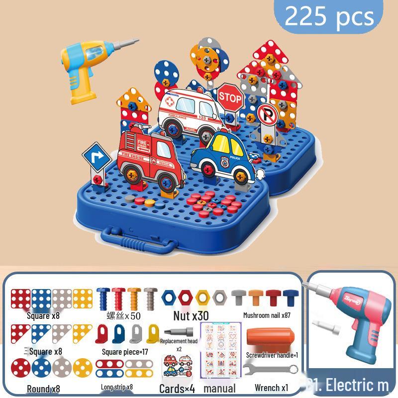 Children's Electric Drill Building Block Set: Assembly & Disassembly Educational Toolbox