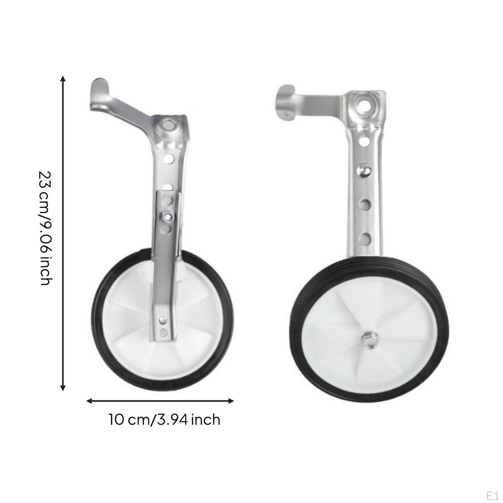 Bike Training Wheel Kit Heavy Duty Wheels with Brackets Adjustable Balance