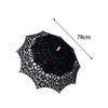 Lace Parasol Handhold Photo Props Handmade Lace Umbrella Retro Design Long Handle Umbrella for Stage Performance Tea Party