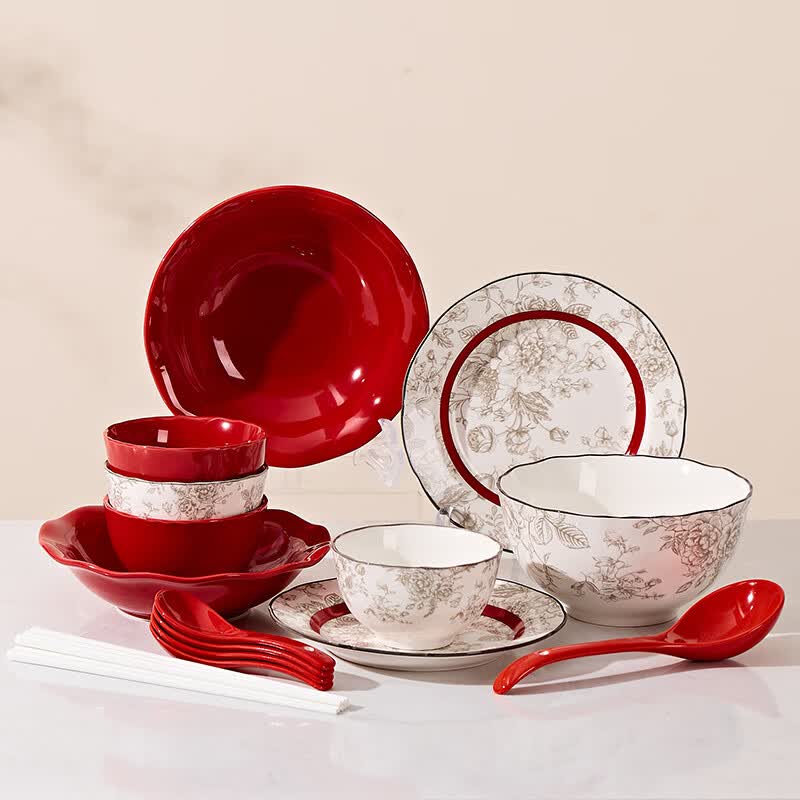 Royalstar Blooming Prosperity 18-Piece Ceramic Dinnerware Set