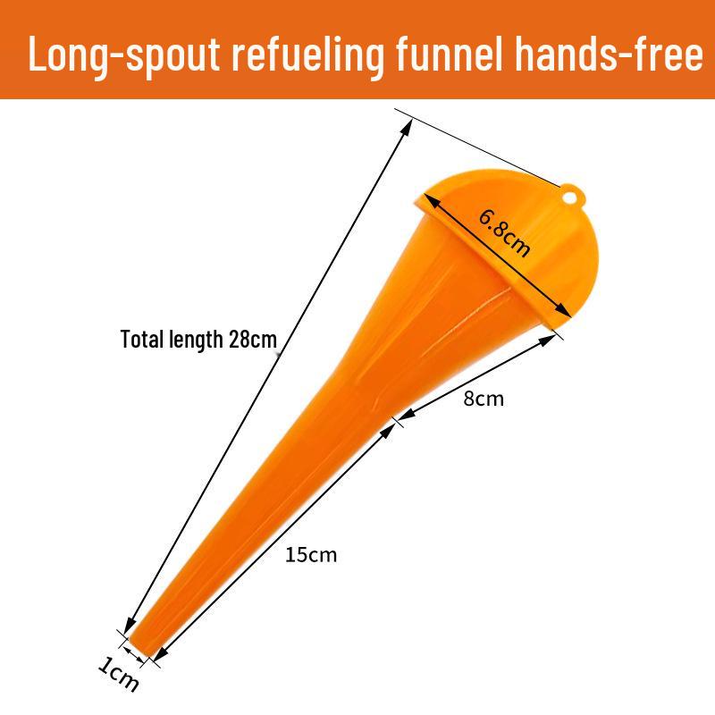 New Multi-Functional Long-Spout, Single-Hand Pouring Oil Funnel