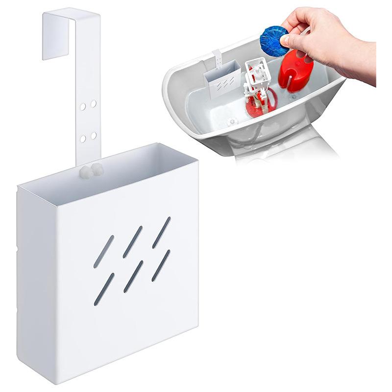 

Nonrust Steel Toilet Tanks Cleaner Tablets Holder Adjustable Hook Easy Installs One Size белый