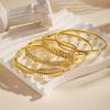 New Gold Plated Cubic Zirconia Bracelet, Chunky Waterproof Openable Bangle, High Quality Stackable Jewelry For Women Gift