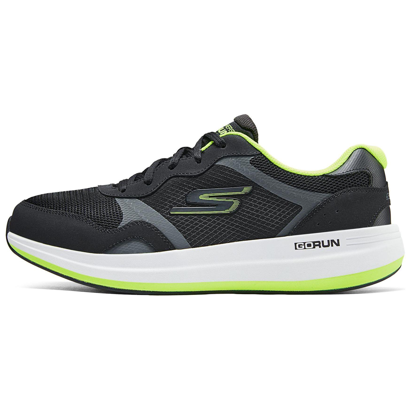 Skechers Go Run Pulse Удобные Повседневные Амортизирующие Прочные Низкие Беговые Кроссовки Мужские Сникер Черный 220539-BKLM 43.5