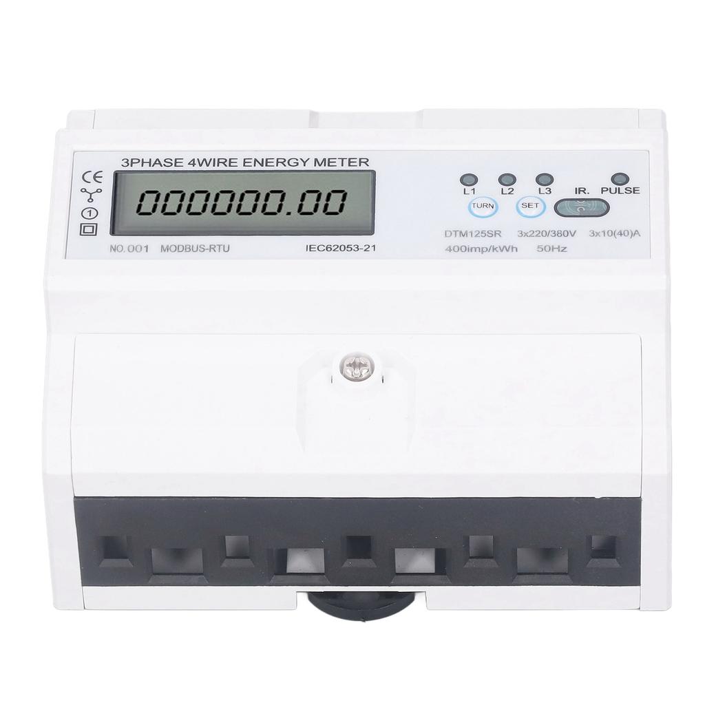 3 Phase 4 Wire Electronic Energy Meter 35mm DIN Rail Mount Digital Electric Meter 220V Or 380V 10 to 40A