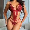Woman Lace Lingerie Sets Sexy Underwear&Brief Set Transparent Delicate Bra Kit Push Up Brief Thin Sexy Erotic Bras Bodysuit
