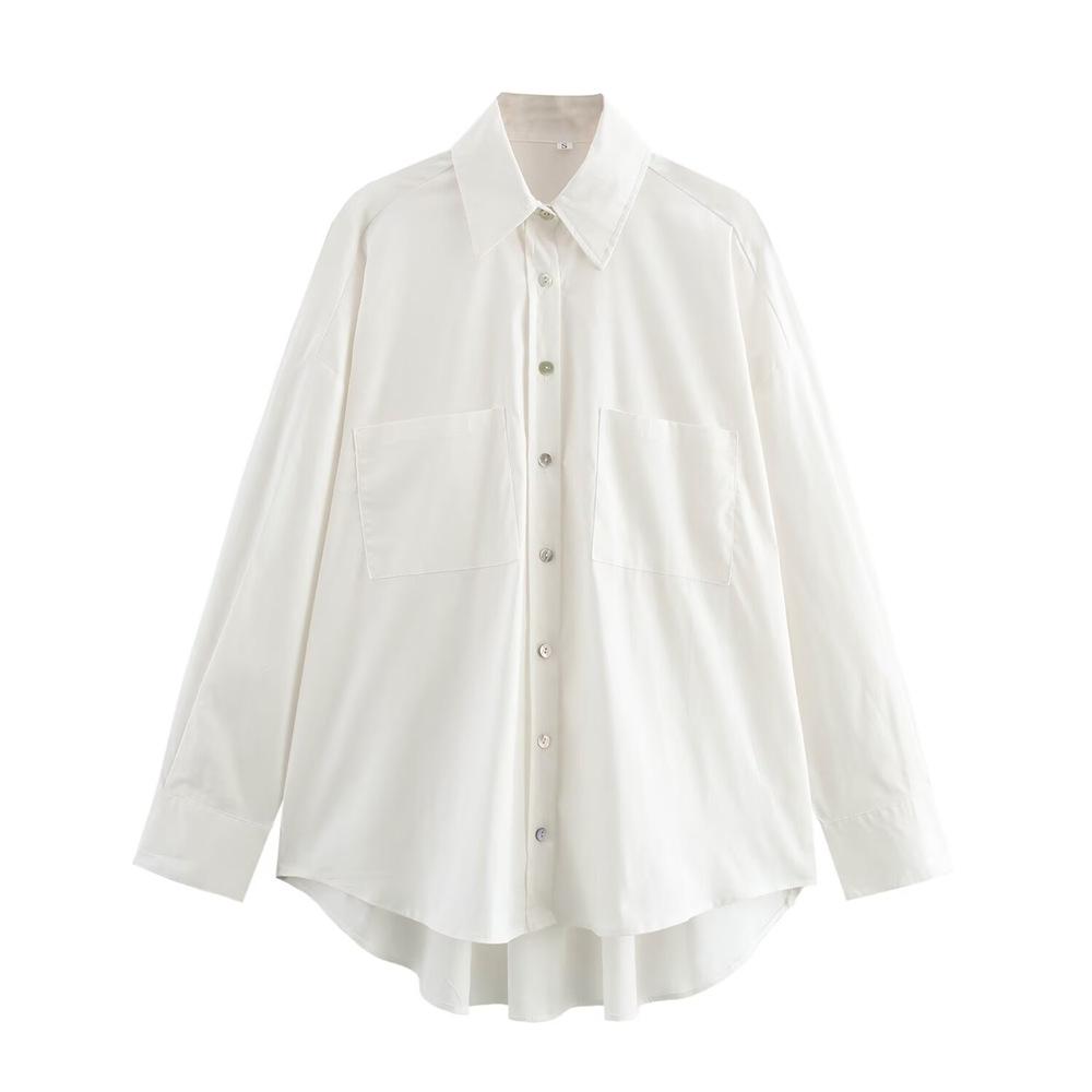 

2025 Spring Women s Comfy Lapel Shirt: Chic, Loose-Fit, Simple Style Extra Small