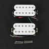 FLEOR Neck+Bridge Pickup Set Double Coil Humbucker Pickups for Electric Guitar Pickup Replacement-White