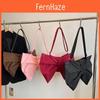 Korean Style Large Capacity Crossbody Bag With Bow Decor For Casual Outings