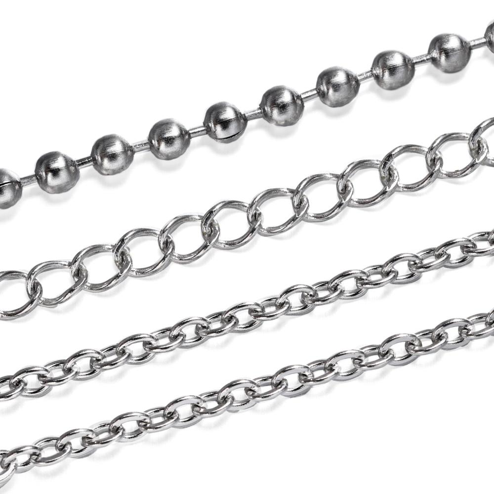 5m/lot 1.2mm-4.0mm Never Fade Stainless Steel Multi Styles Necklace Extender Chains For DIY Jewelry Making Findings Accessories