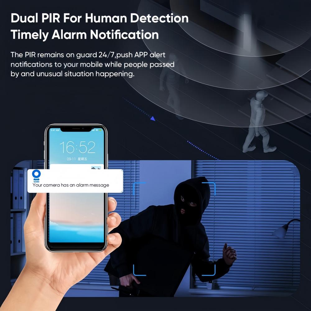 Cameră IP 4K PTZ de 8MP pentru exterior, cu lentile duble, cu ecran dublu, cartelă SIM 4G, detecție umană AI de înaltă definiție, monitorizare video de securitate