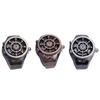 Vintage Antique Zinc Zinc Alloy Bronze Fashion Unisex Ring Watch Rudder Design Finger Watch Jewelry