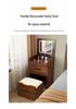 Bedside Makeup Table with Flip-Top and Storage Cabinet