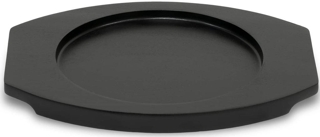 Ikenaga Iron Works 17cm Mini Skillet, Induction Compatible, Pasta Plate, with Wooden Stand, 516