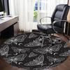 1pc Butterfly Night Office Round Area Rug, Under Office Chairs Bedroom Living Room Home Decor, Room Deco