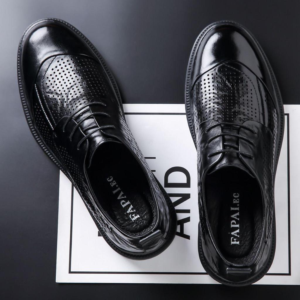 Men's High-End British Style Leather Derby Shoes: Formal, Soft-Sole Wedding & Business Footwear