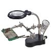 Illuminated Magnifying Glass and Clamp Tool for Mobile Phone & Circuit Board Repair