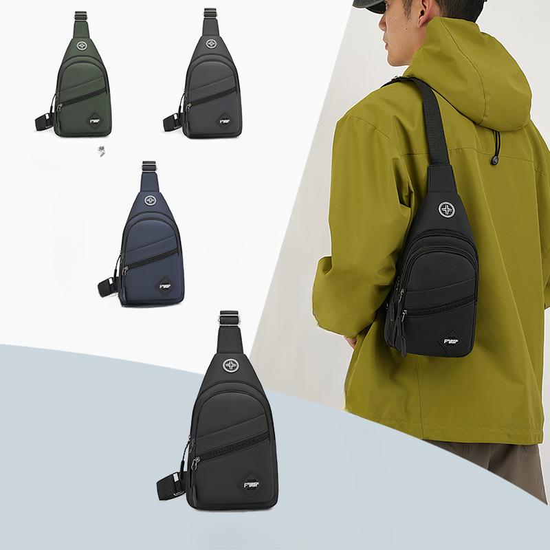 Men's Chest Bag Outdoor Sports Chest Bag Men's Casual Couple Trend Backpack Large Capacity Shoulder Messenger Bag.